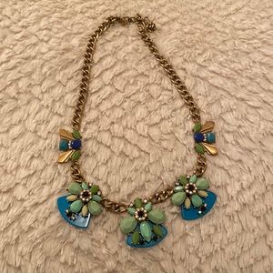 Blue and green chunky necklace